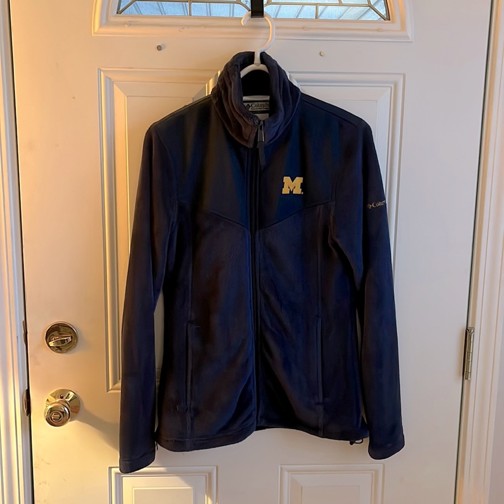 Columbia University of Michigan Women’s Fleece Jacket EUC